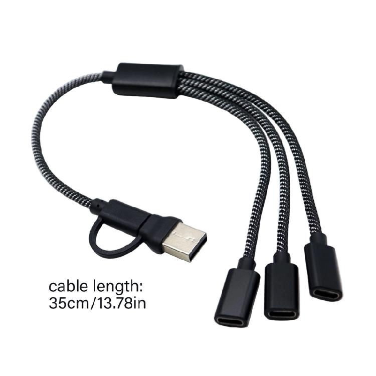 USB + Type C to OTG Multiple Port Hubs Cable Splitter for Tablet Mouse Keyboards USB Type C Adapters Converters