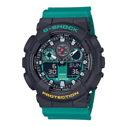 

Casio G-Shock Watch, Mix Tape Series GA-100MT-1A3JF, Men s, Green, Web Exclusive