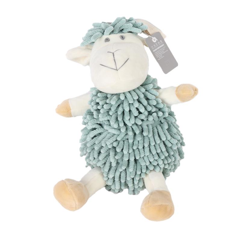 Cartoon Lamb Chenille Plush Toy & Absorbent Hand Towel