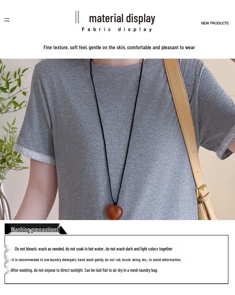 2026 Summer Maternity Casual Two-Piece Set: Korean Patchwork T-shirt + Plaid Wide-Leg Pants