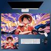 Cartoon ONE PIECE Leather Mouse Pad Large Monkey D. Luffy Roronoa Zoro Keyboard Pad Anime Peripheral Table Pad Non-slip Mouse Pad for Boys and Girls