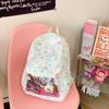 Small fresh schoolbag female junior high school student Japanese transparent pain bag ins wind backpack two-dimensional backpack tide