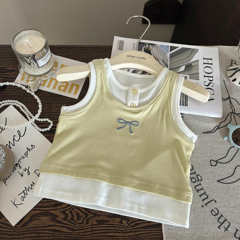 Koreanischer Stil 2025 Sommer Mädchen Camisole Top & Tulpenhose Set