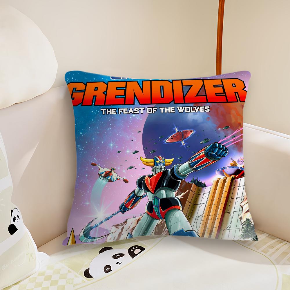 Cartoon GGrendizer U cool cushion cover Pillow Case Plush Fabric Soft Double Sided Print Sofa Cushion Cover Throw Pillow Covers