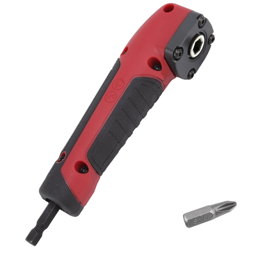 Saipor Angle Drill Driver Attachment Adapter Right Angle Drill Adapter for Impact Drivers L-Angle