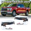 1 Pair Rearview Mirror Adhesive Protective Cover Caps For Ford F150  -2025 Chrome With Turn Signal Hole Car Accessories