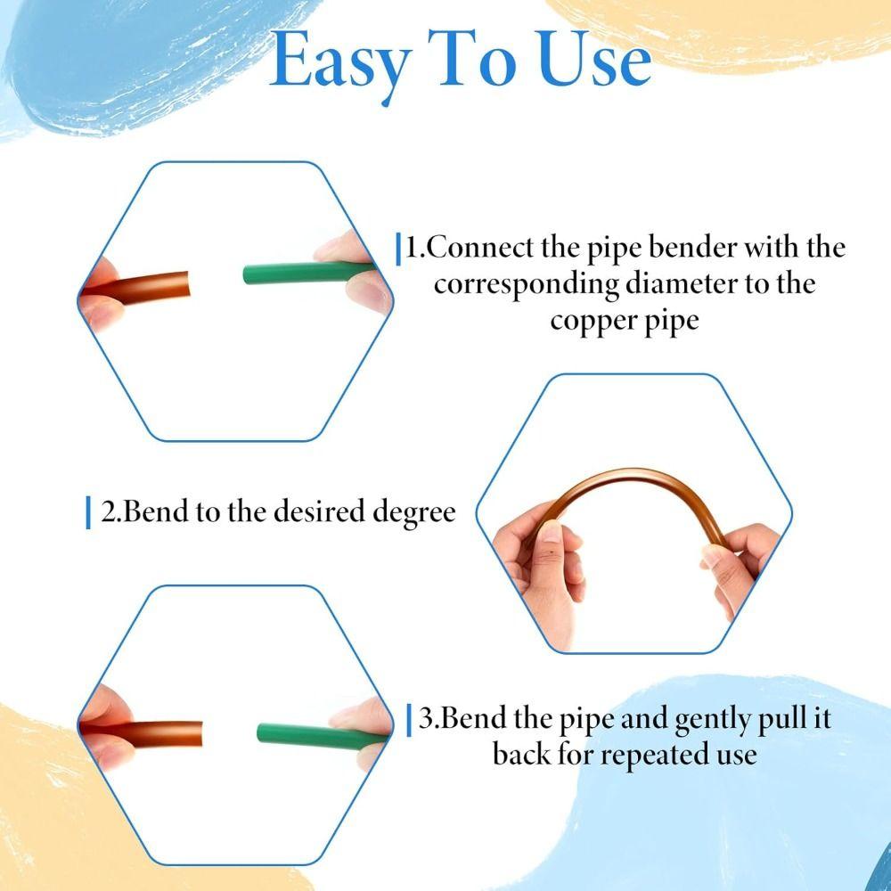 Anti-Kink AC Pipe Bender Kit Flexible Copper Tube Bender  HVAC Installation