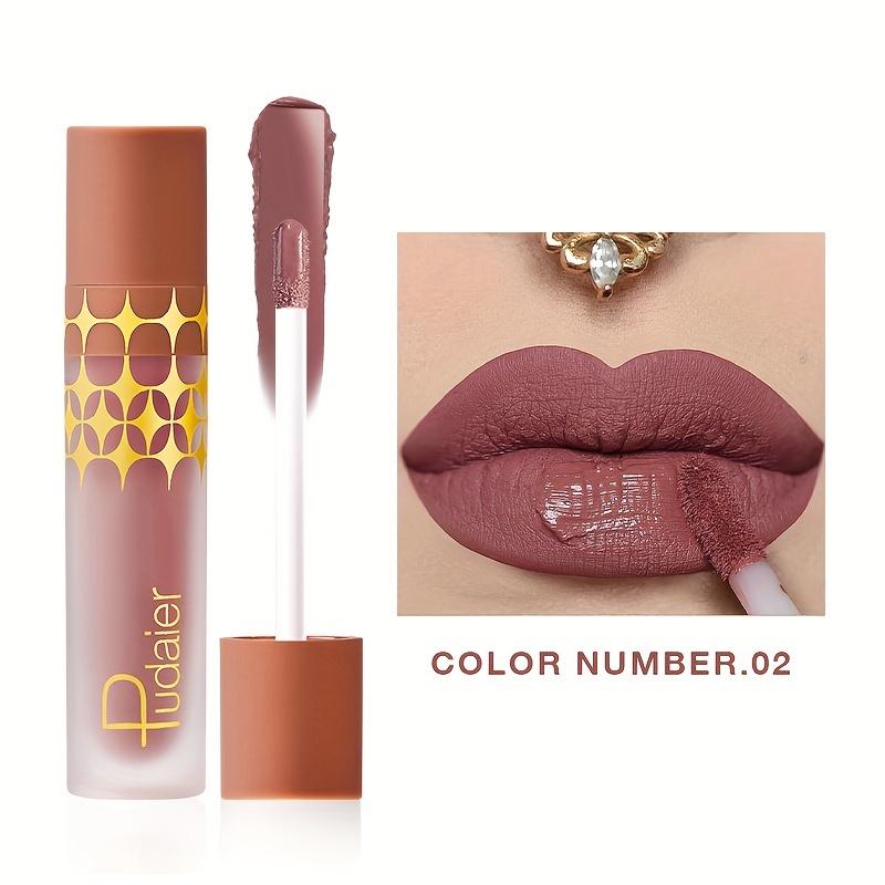 

24 цвета высокопигментированная матовая глазурь для губ - стойкая, устойчивая к размазыванию жидкая помада красно-коричневых тонов для вечернего макияжа губ 2#