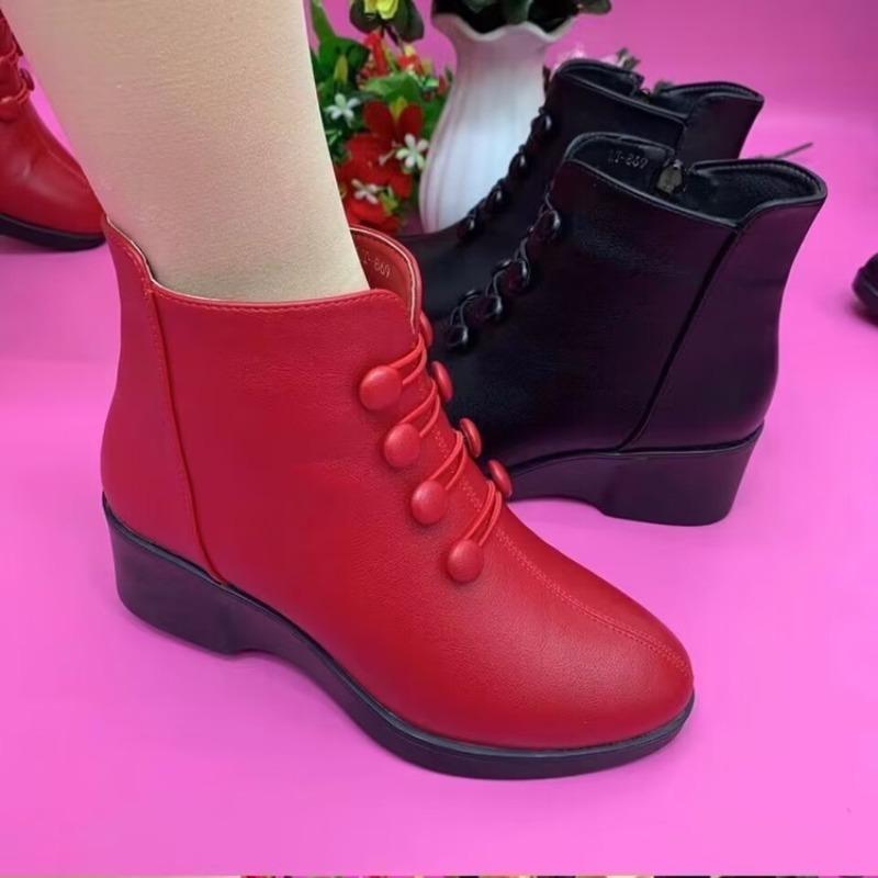 Thick-soled Shoes, Ankle Boots, Women's Shoes, Versatile Fashion Boots, New Wedge Heel Women's Boots