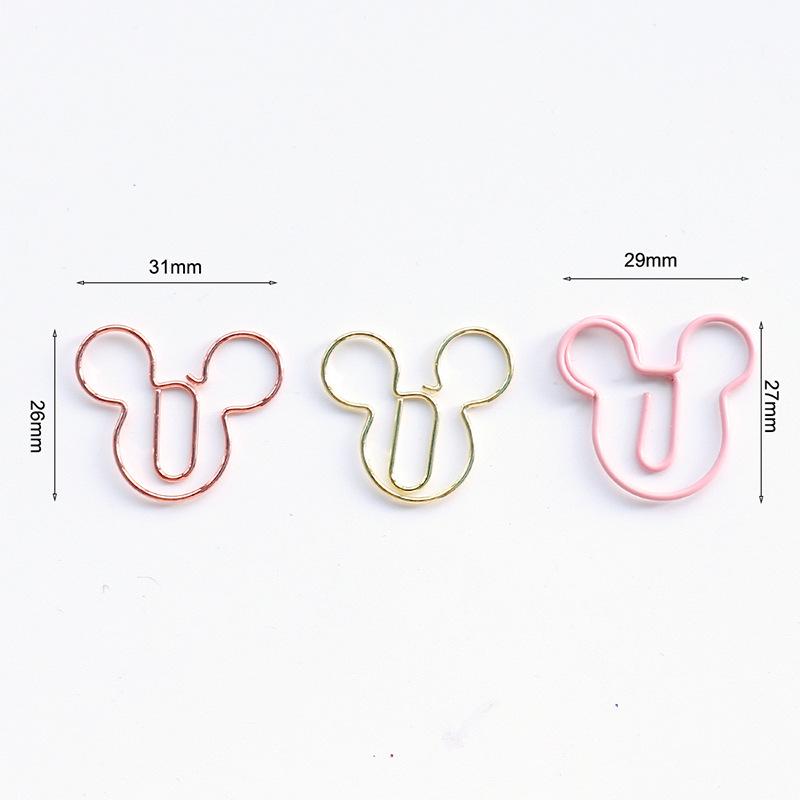 MINISO 10pcs Cartoon Mickey Mouse Paperclip Bookmark Journal Note Decoration Binder Clip Office School Supplies Stationery Set