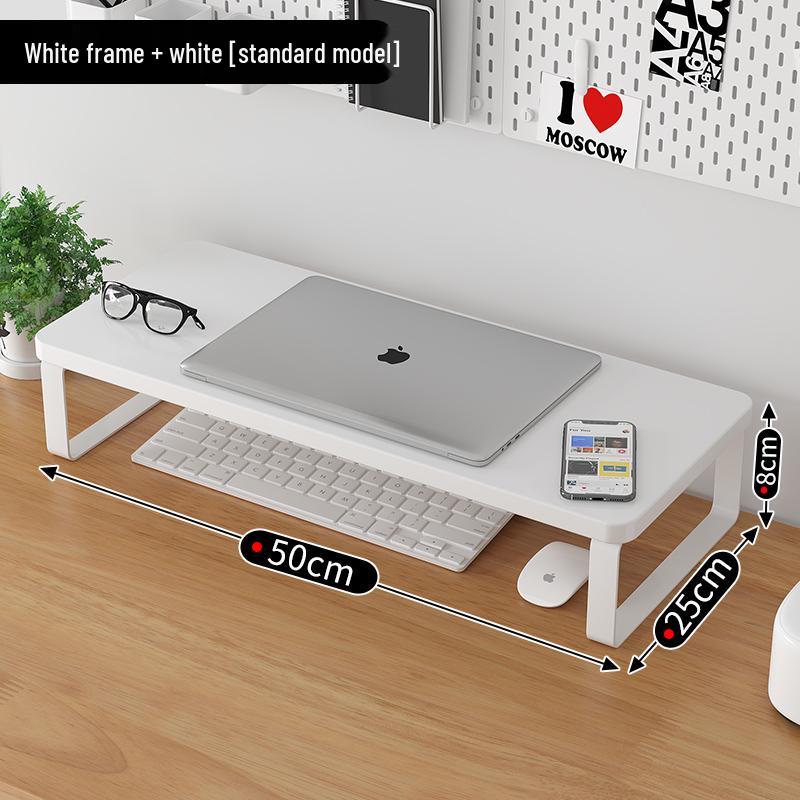 Wooden Desktop Monitor Riser with Storage Tray