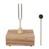 Tuning Fork Set with Wooden Resonator Box Rubber Hammer 512HZ Steel Singing Tone for Healing Yoga Me