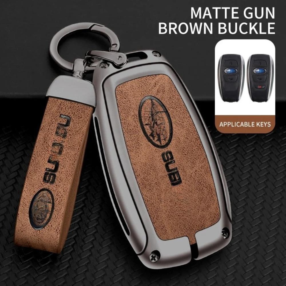 Auto Zinklegierung Schlüsseletui Tasche für Subaru Brz Wrx Xv Ascent Forester Outback Impreza Legacy Auto Metall Schlüsselhülle Autozubehör