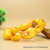 Natural Amber & Honey Beaded Bracelet - Unisex Irregular Shape Ornament