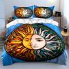 Sun and Moon Themed Decor Set  kid's and adults' bedroom decor, Exquisite three-piece bedding set gift