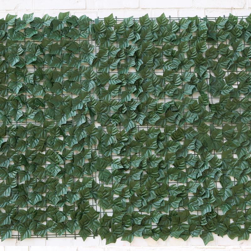Outdoor Artificial Green Plant Fence with Pothos Leaves – Ideal for Balcony and Garden Decoration
