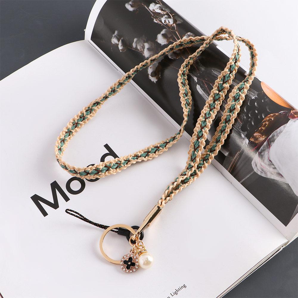 Lanyard Keys Holder Woolen Braid Keychain Lanyard Phone Lanyard Mobile Phone Straps Neck Strap