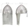 VidaXL Casque de chevalier antique pour GN Argenté Acier