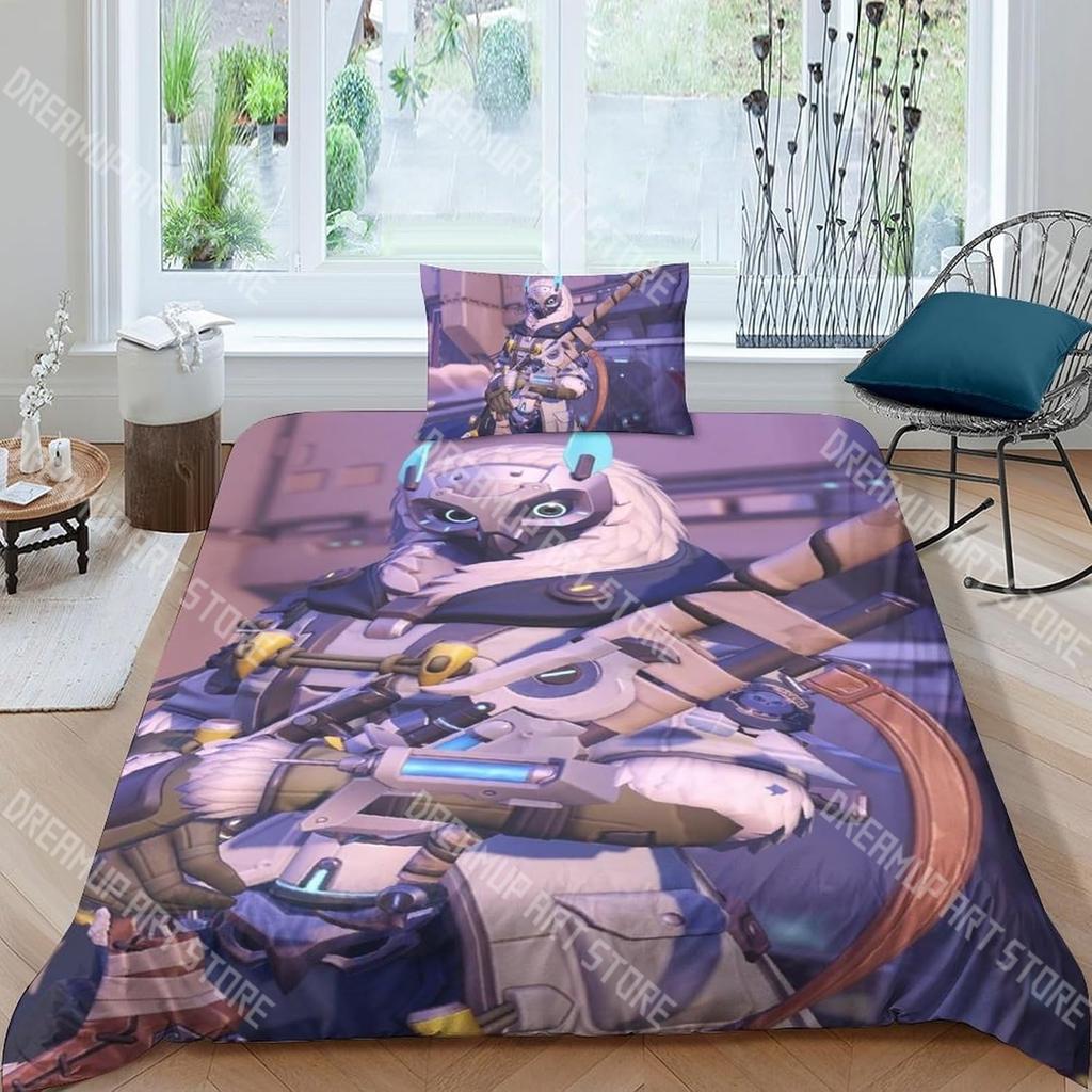 Fashion OW Overwatch Game Bedding Set Single Twin Full Queen King Size Bed Set Kids Bedroom Duvetcover Sets Bed Sheet Set