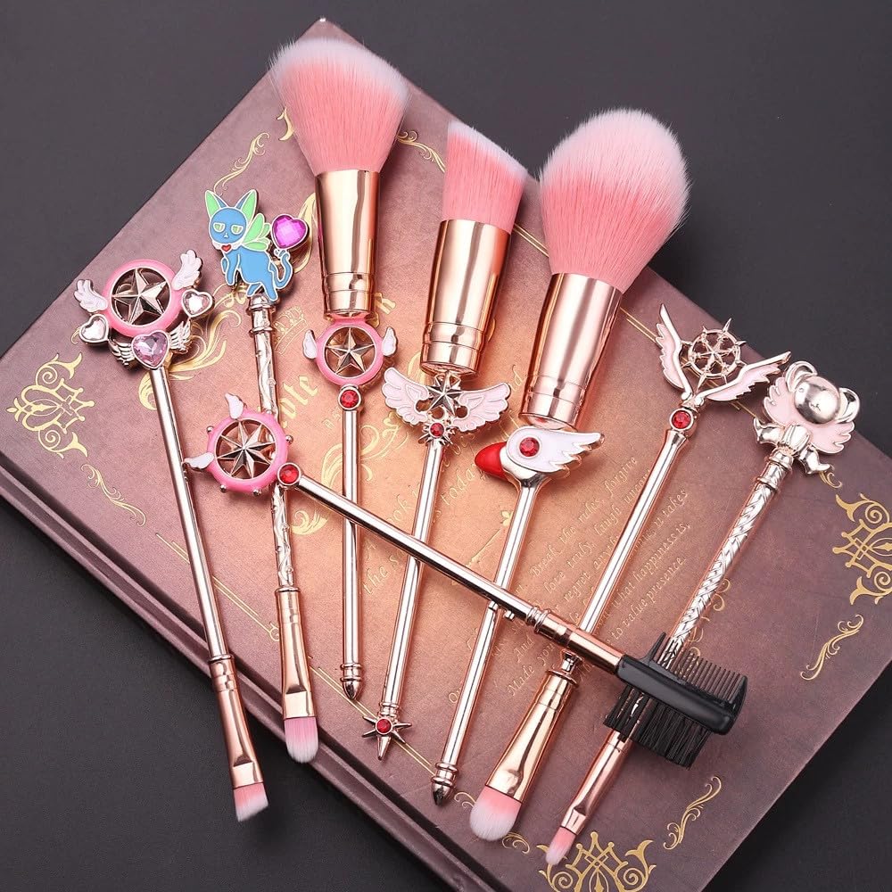 BAOQISHAN Sailor Moon Makeup Brush Set with Soft Fiber A Popular and Cute Makeup Brush A Great Sailor Moon Portable Makeup Brush 8-Piece Bristles.