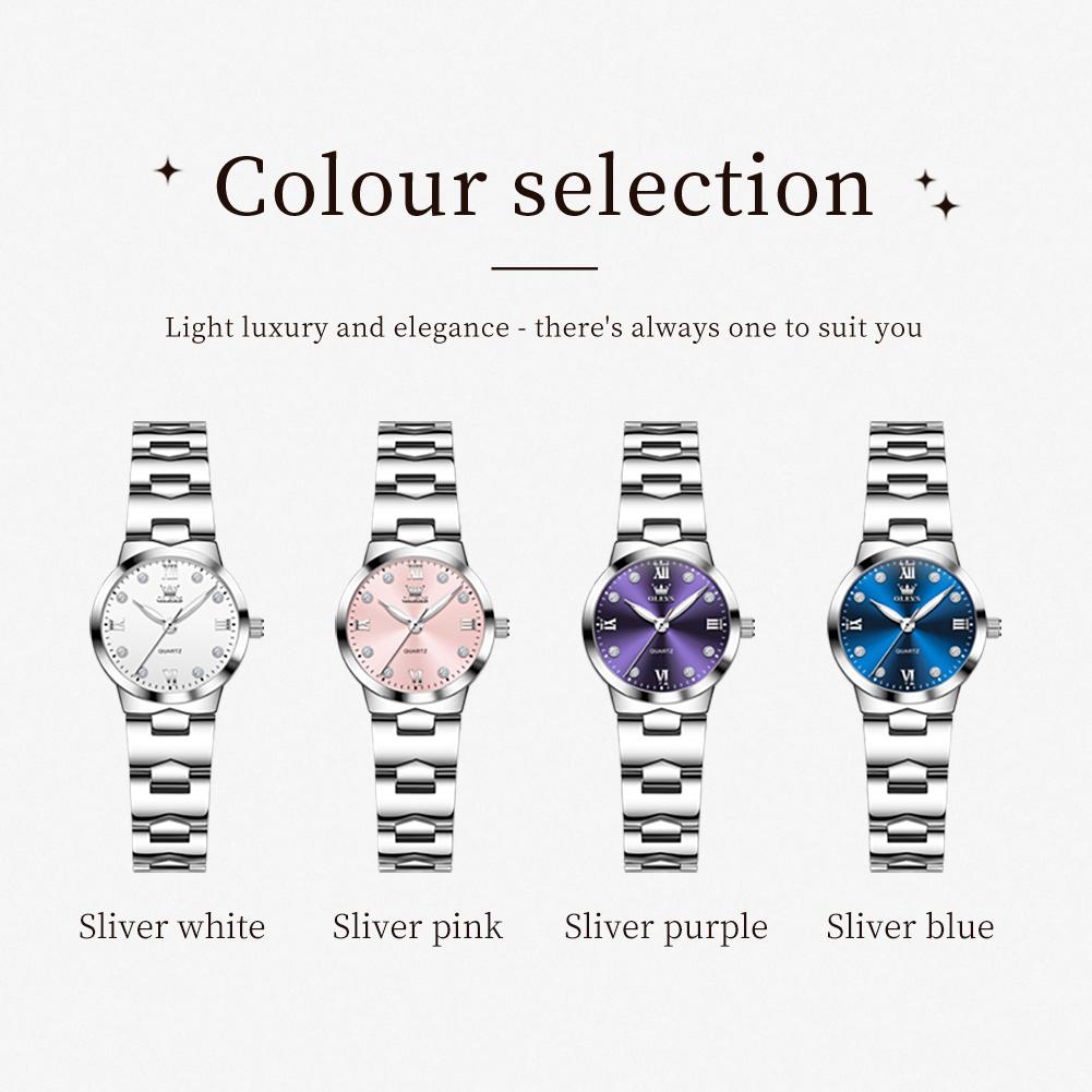 OLEVS 3735  Fashion  Waterproof Classic  Luminous Fashion Elegant  Waterproof Classic      Lady Woman Quartz Watch