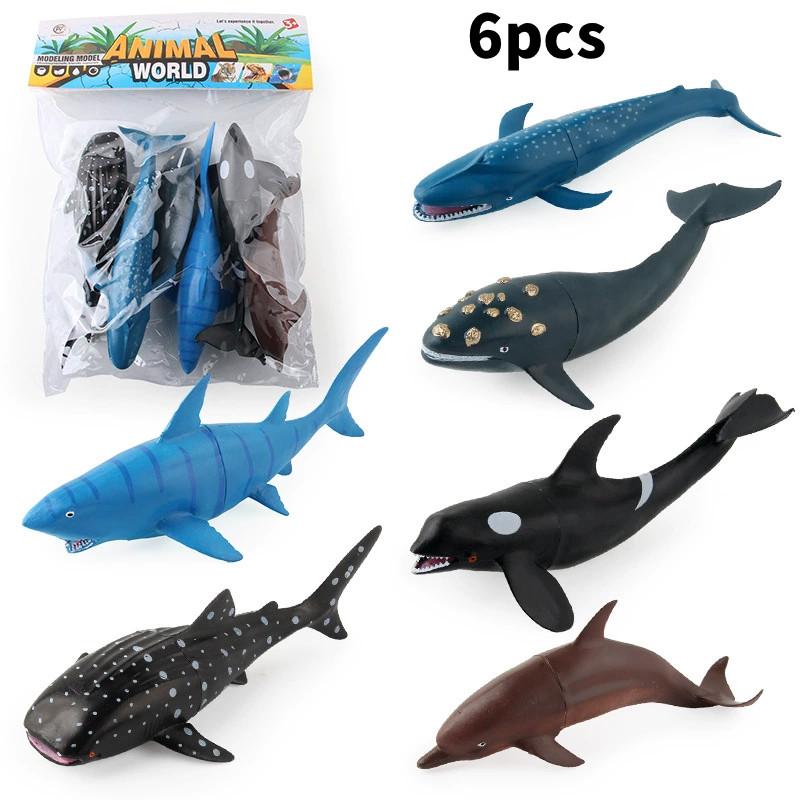 

Дети Дикая природа Океан Акулы Синие киты Дельфины Модель Детский подарок Украшение