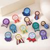 English Alphabet Medal Brooch Color Alloy Drip Oil Shape Decorative Corsage Simple Versatile Accessory Badge
