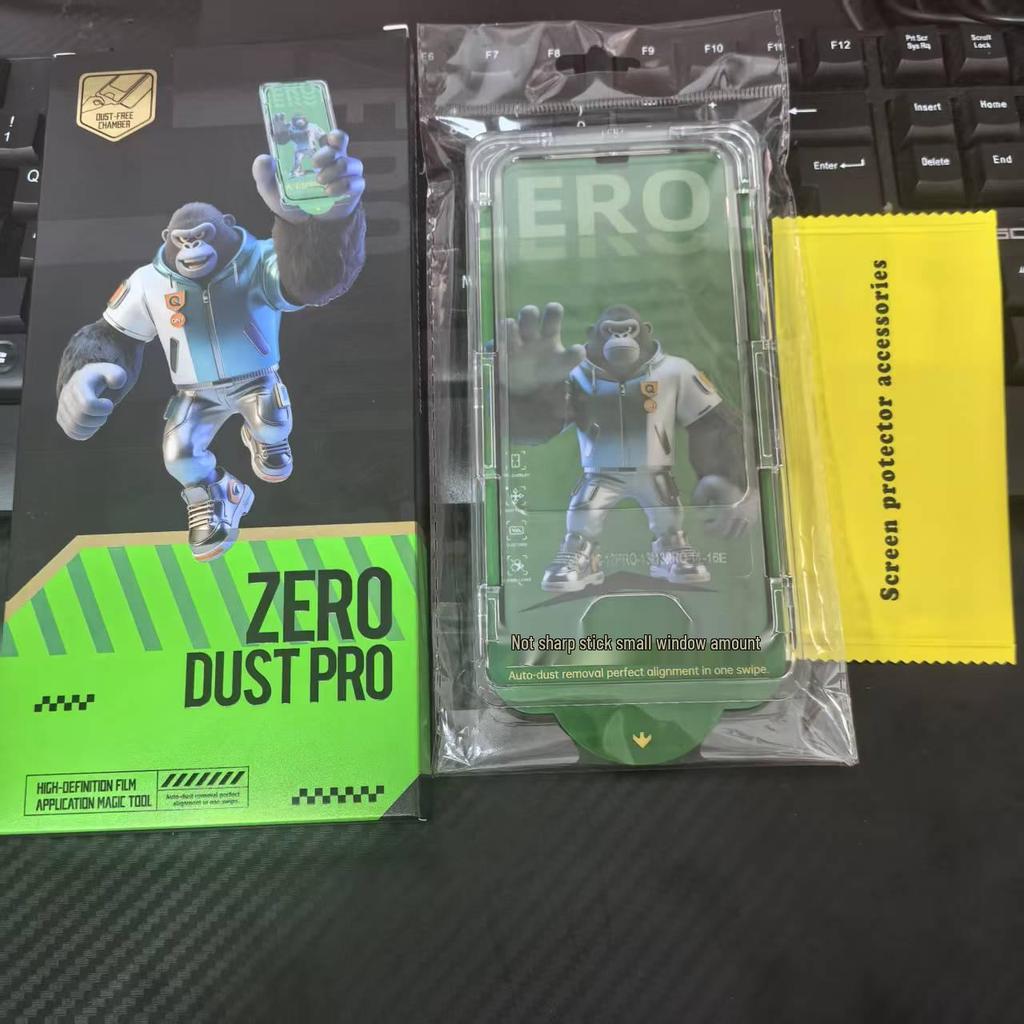 High-Definition Tempered Glass Screen Protector for Apple 17 Pro Max with 2nd Stick Box and Dust-Free Cabin