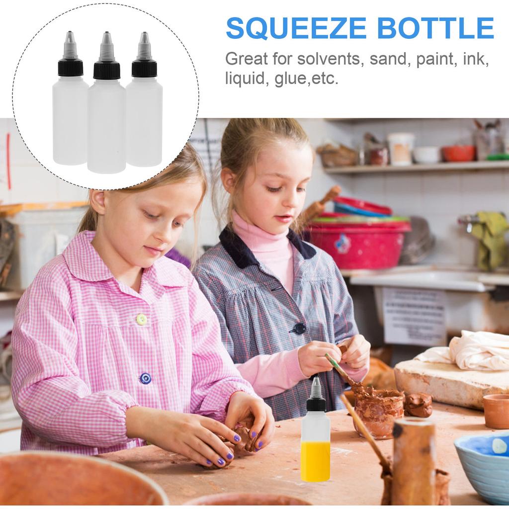 20Pcs Squeeze Bottles Empty 60Ml Drip Bottles for Watercolor Pigment Paint Dispensing Liquid Containers Art Craft Supplies