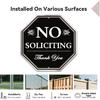 No Soliciting Sign for House, 10x10 Inch – Durable Aluminum Metal Sign for Front Door or Wall, Weather-Resistant, Easy to Mount with Nails or