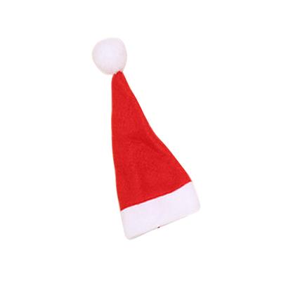 10pcs Christmas Hat Candy Bottle Cover Santa Claus Caps Party Xmas Tree Decor
