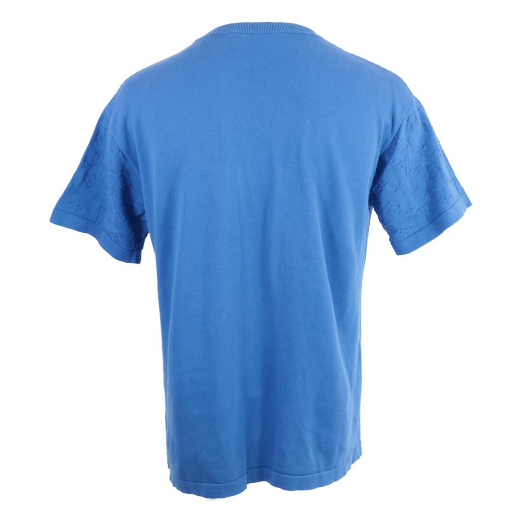 LOUIS VUITTON [Domestic Regular/24Stainless Steel] RM241MQ Z34 HQN40W Cotton Sleeve Monogram Knit Sweater tops M blueUsed