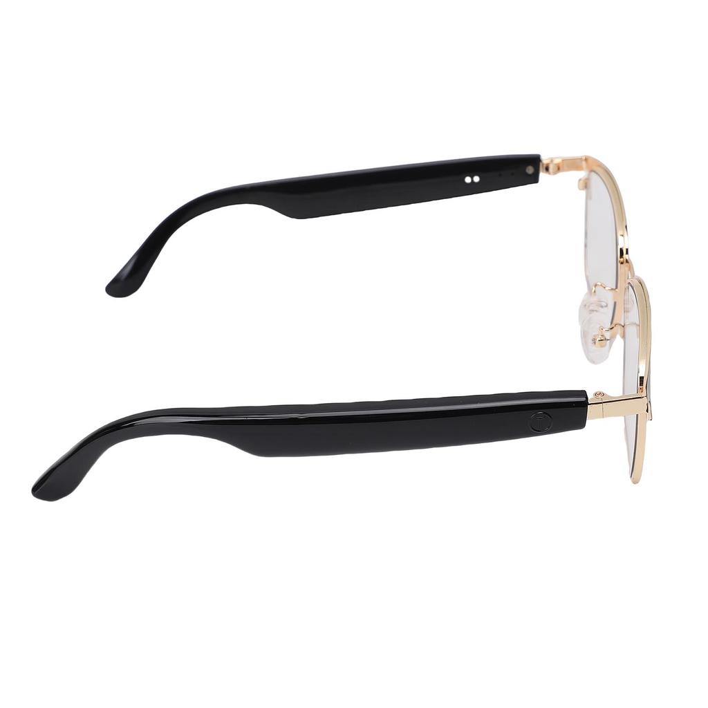 Smart Bluetooth Glasses Built In Microphone and Speaker Voice Control Smart Wireless Sunglasses for Outdoor Gold