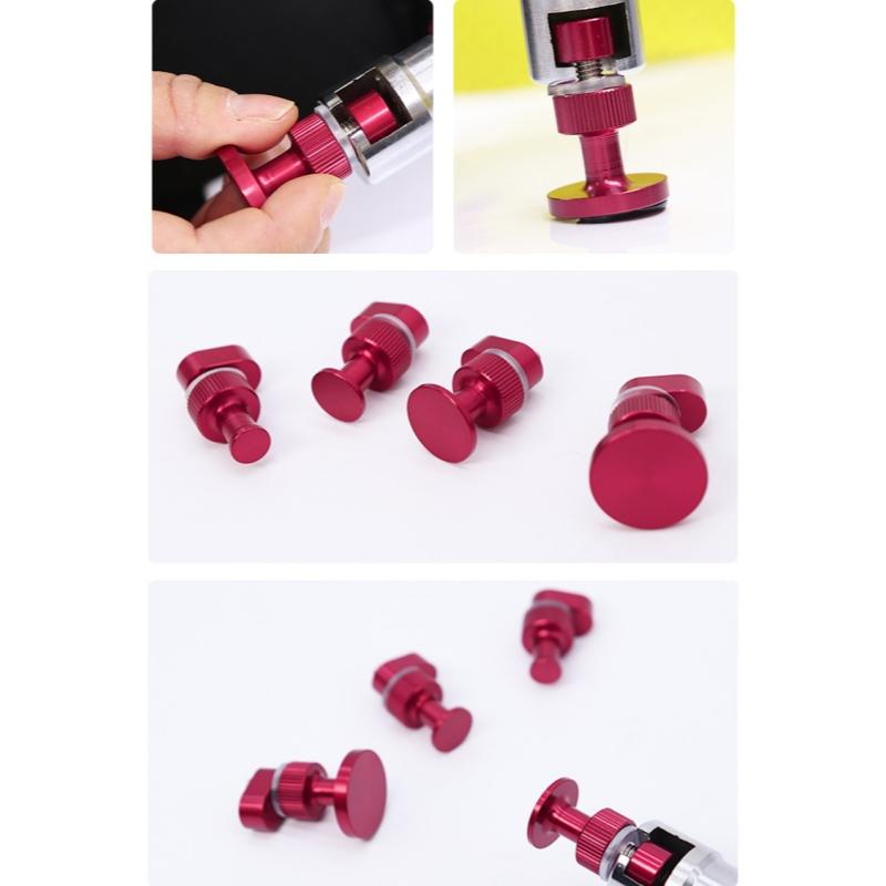 4Pcs Paintless Hail Dent Removal Tools Aluminum Alloy Glue Puller Tabs Hail Dent Slide Hammer Auto Body Repair Tool