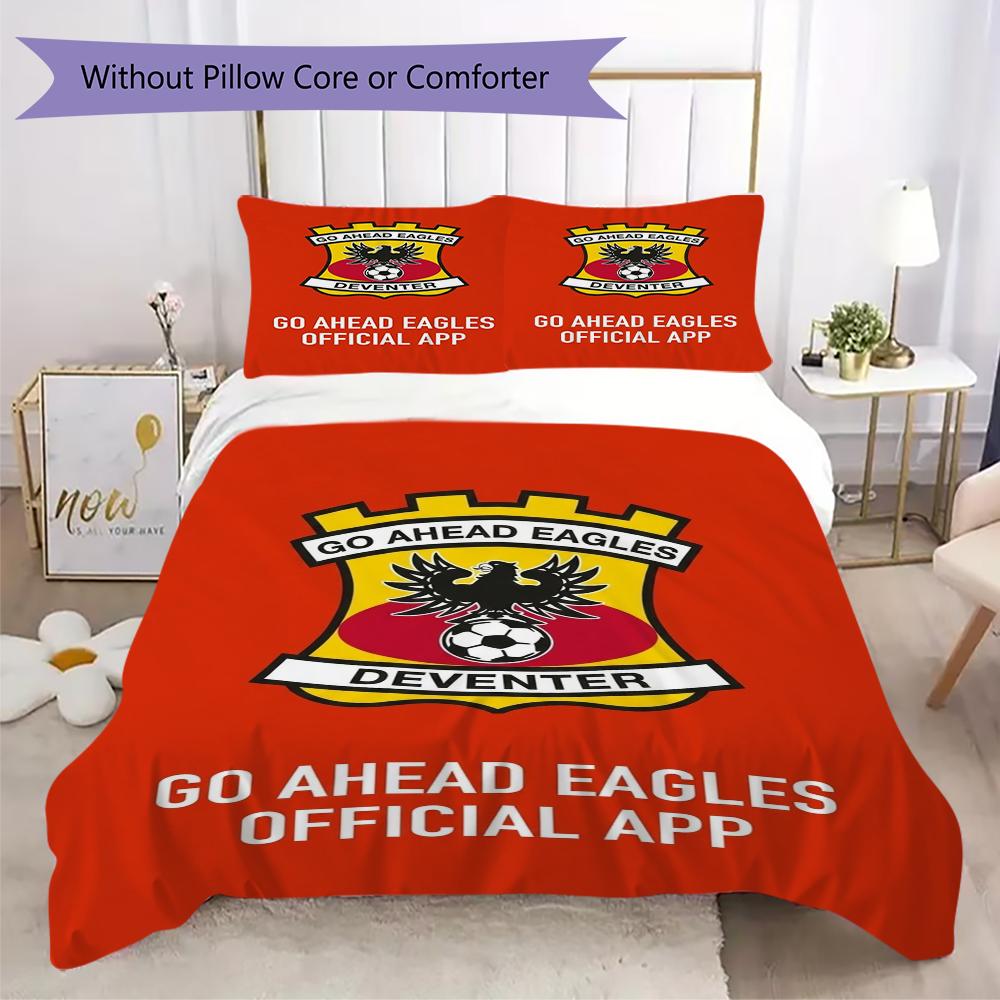 Go Ahead Eagles Pattern Bedding uilt Set uilt Cover Pillowcase Home Decoration Birthday Gift (1 * duvet cover + 2 * pillowcase without core)