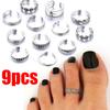9 Stück verstellbare Zehenringe für Damen Hypoallergenes offenes Zehenring-Set Damen Strand Fußschmuck Pflegender Damen Fußring Schmuck