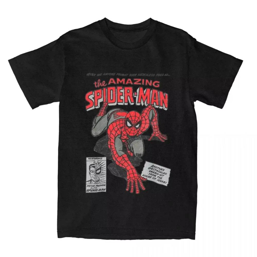 Men Women Spider Man Shirt Merch 100% Cotton T-shirt Clothing Novelty Tee Shirt Summer