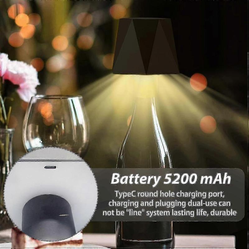 Weinflaschenlichter LED Weinflaschenlampe Kabellos Wiederaufladbare Tischlampe Touch Dimmbar Touch Nachttischlicht Wasserdichte Flaschenlampe Touch Control Nachttisch