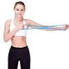 Yoga Pull Rope Silicone Resistance Band Gym Muscle Fitness Chest Expander Set (Blue)