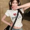 Women Casual T-shirts Printed Fashion Y2K Tees For Girls Leisure Short Sleeve Tshirts Lady Design Sexy T-shirts