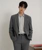 Beanpole Men Seersucker Solid Setup Jacket Grey