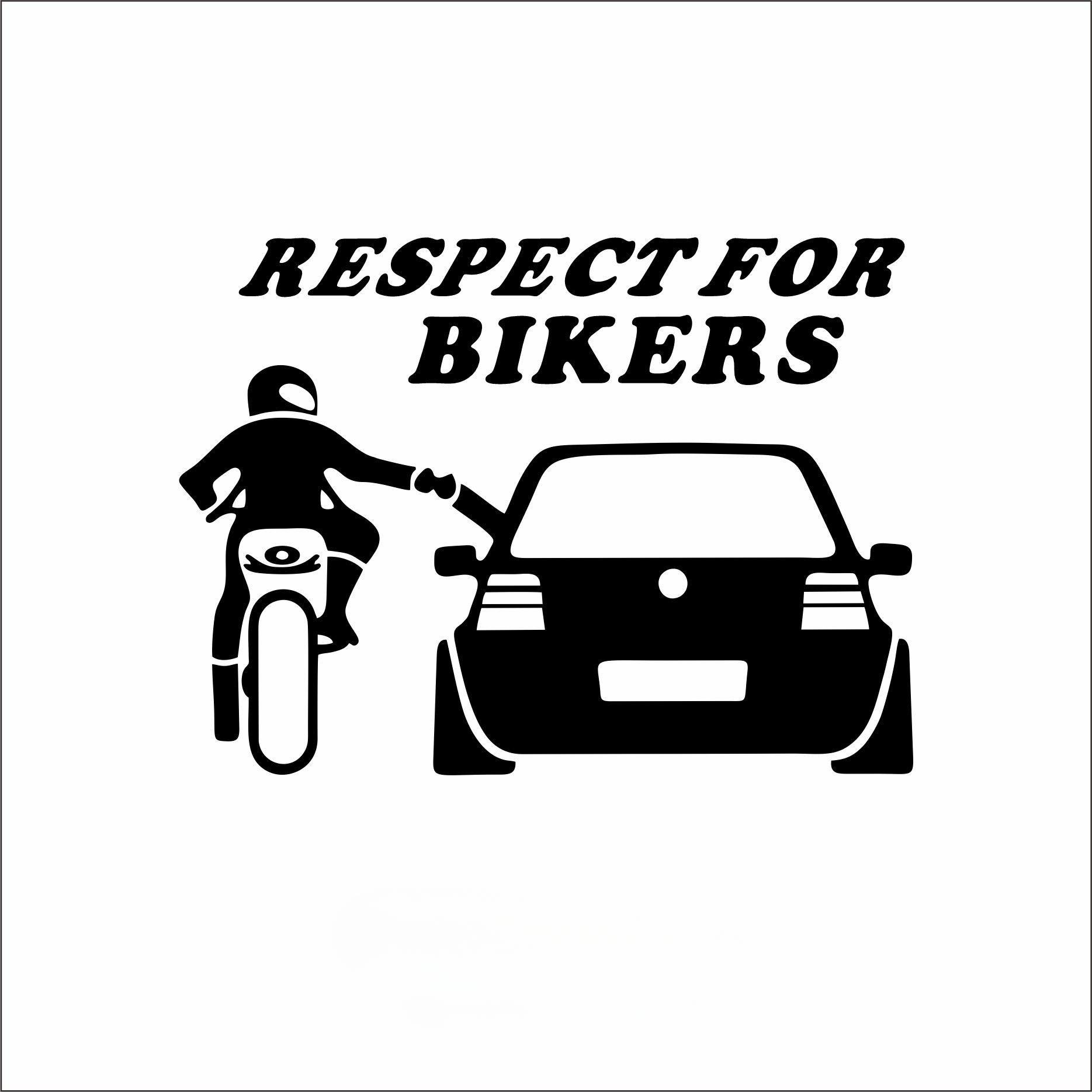 

Уважение к Байкерам Мотоцикл Уважение Рыцарь Автомобиль Заднее Стекло Царапины Декоративные Наклейки чёрный