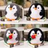Adorable Plush Penguin Toy With Rose Soft 20cm Stuffed Animal Gift For Kids