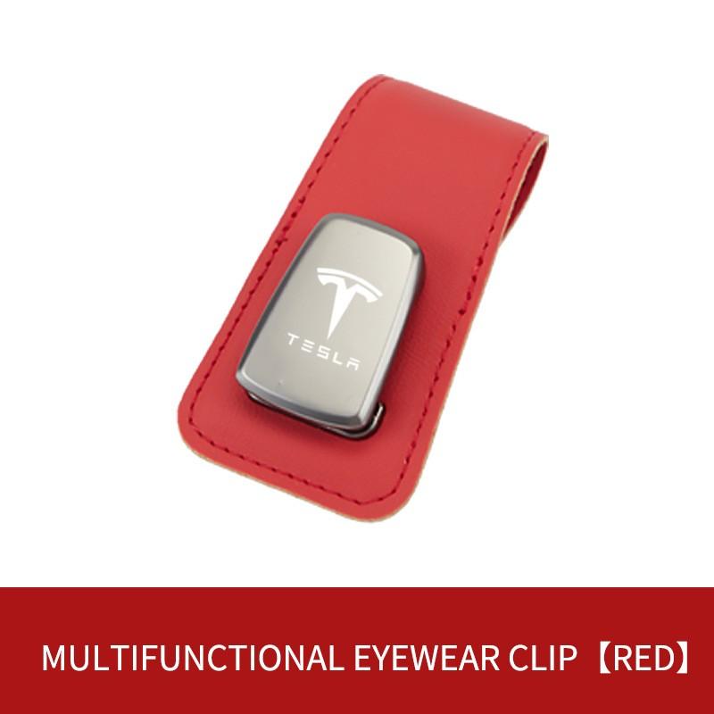 DWWDT1 Car Sun Visor Glasses Holder Sunglasses Clip Interior For Tesla Model 3 Model X Model S Model Y Roadster SpaceX Auto Accessories