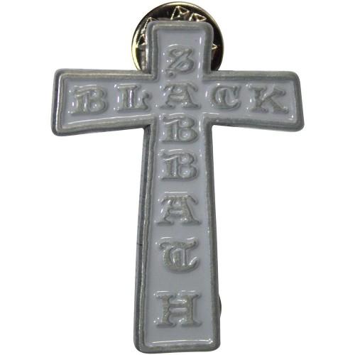 Spilla Croce Black Sabbath grigio