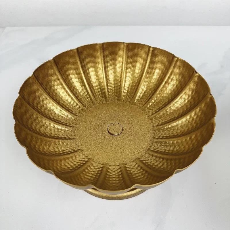Golden Iron Art Splicing Flower Vase Hotel Home Homestay Flower Arrangement Decorate Courtyard Garden Plant Flower Pots