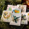 30 Pcs Watercolor Style Flower Birds Stickers Aesthetic Decorative Diary Album Stationery Stick Labels Junk Journal Supplies