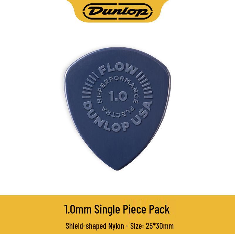 Dunlop 541R FLOW Elgitarrplektrum: Nylon Halkfri, Slitstark för Snabbt Plockande & Plektrumspel.
