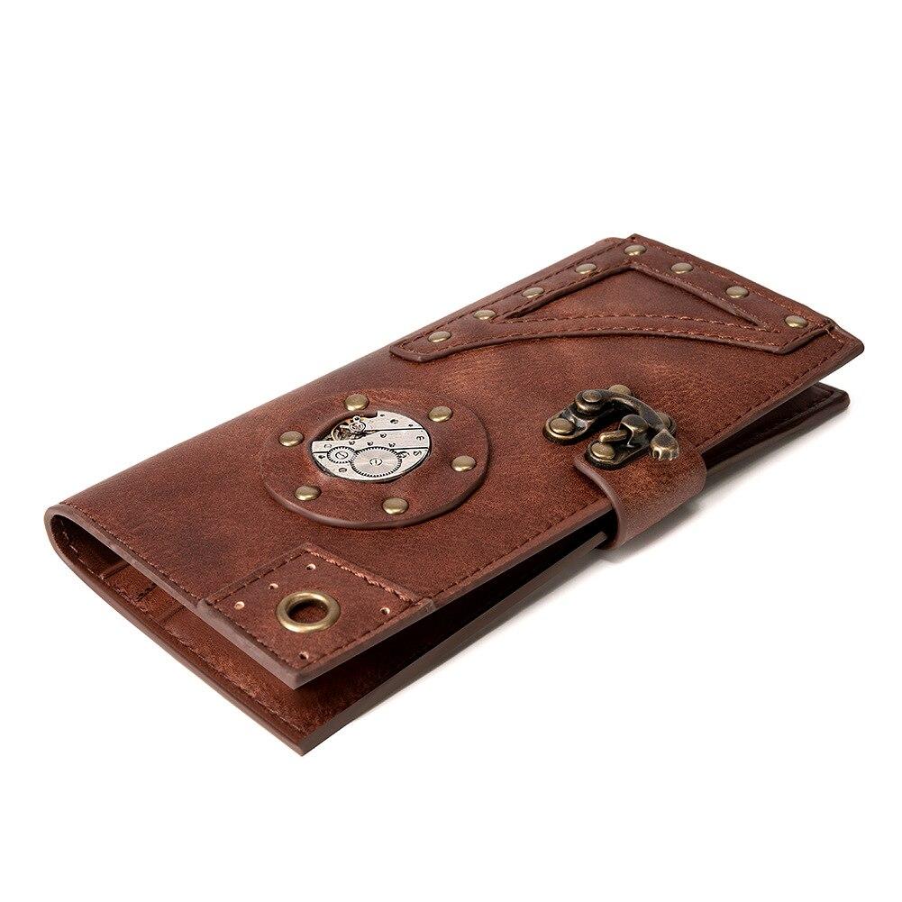 Johnature Vintage Long Wallet Card Holder Unisex Steampunk High Quality Pu Leather Solid Color Large Clutch Wallets