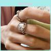 Fashionable 2023 Vintage Inspired Baroque Pearl Ring For Women Geometric Design